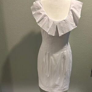 BCBGMaxAzria White Ruffle Mini Dress